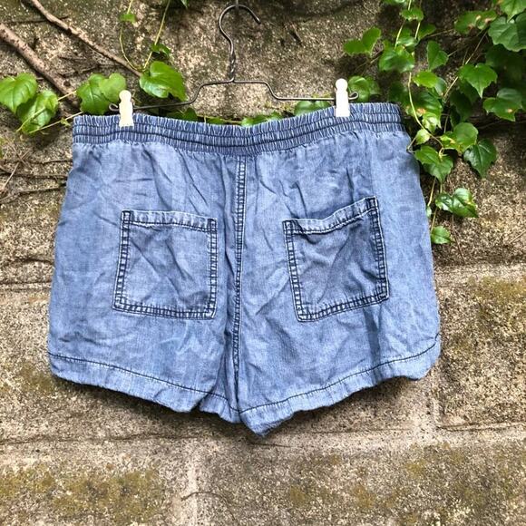 Universal Thread Chambray Blue Lyocell Drawstring Shorts Large - Picture 4 of 4